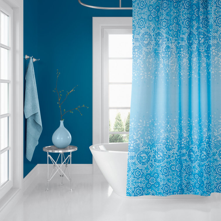 Light blue shower best sale curtain